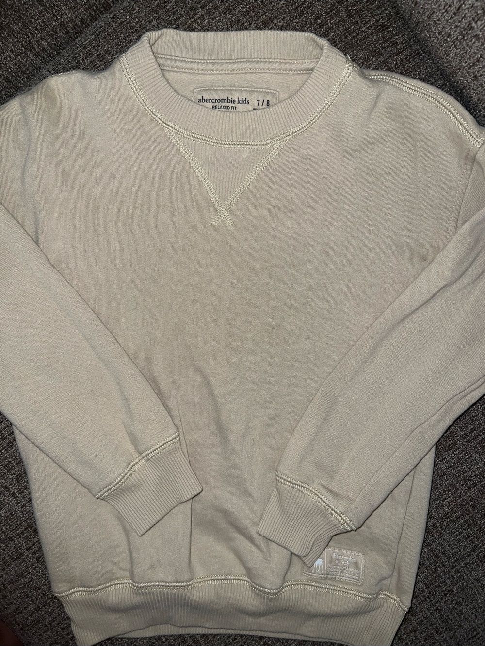 abercrombie kids Off-White Crewneck Sweatshirt